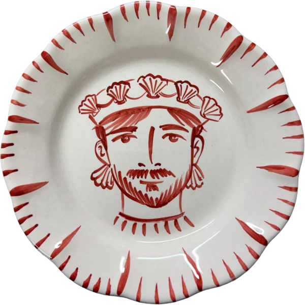 Re Di Sicilia Homme Coquillage Plate - 25cm