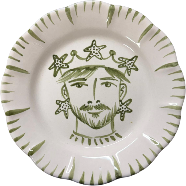 Re Di Sicilia Plate Starfish Man - 20cm