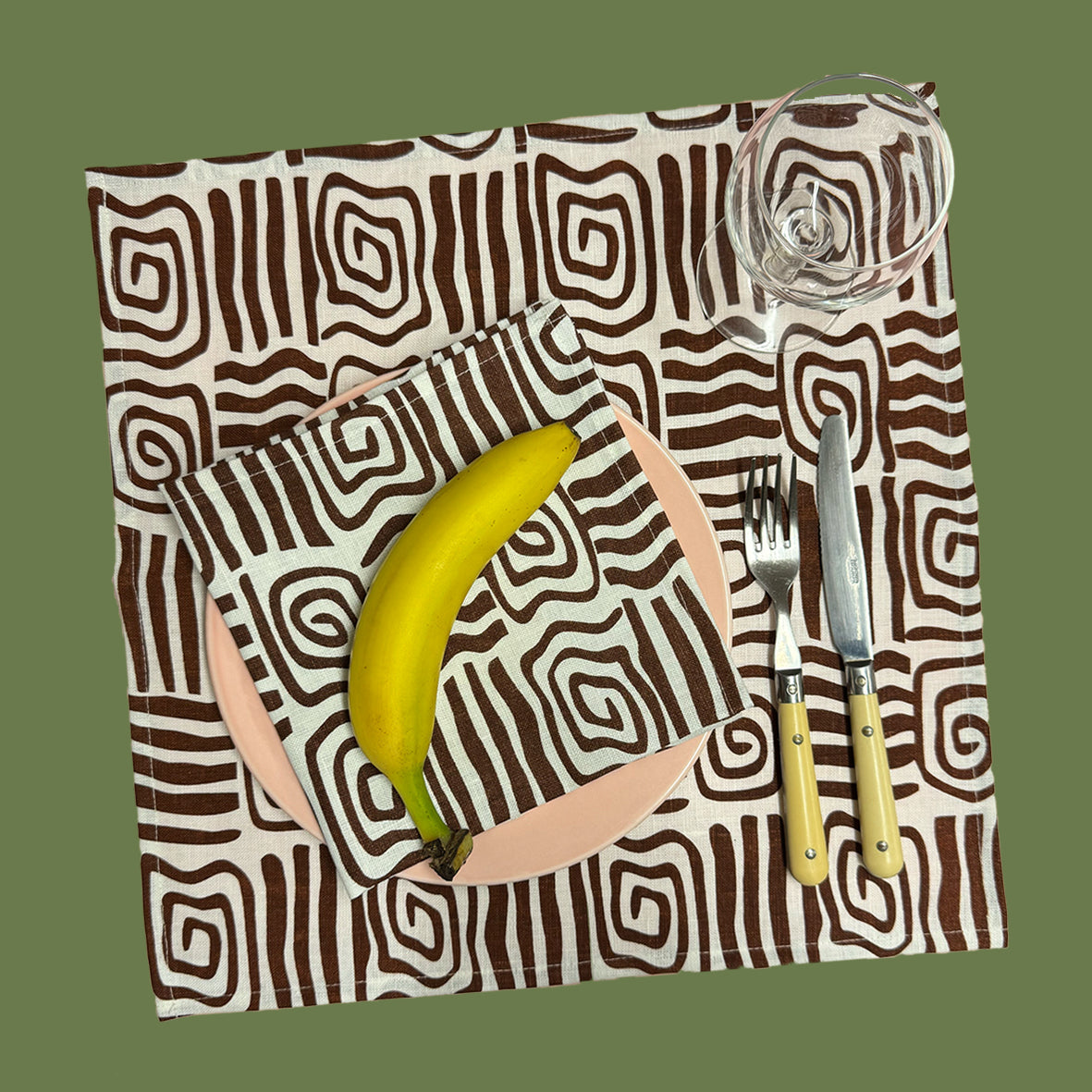 Napkin - Athena / Cacao (Set of 2)