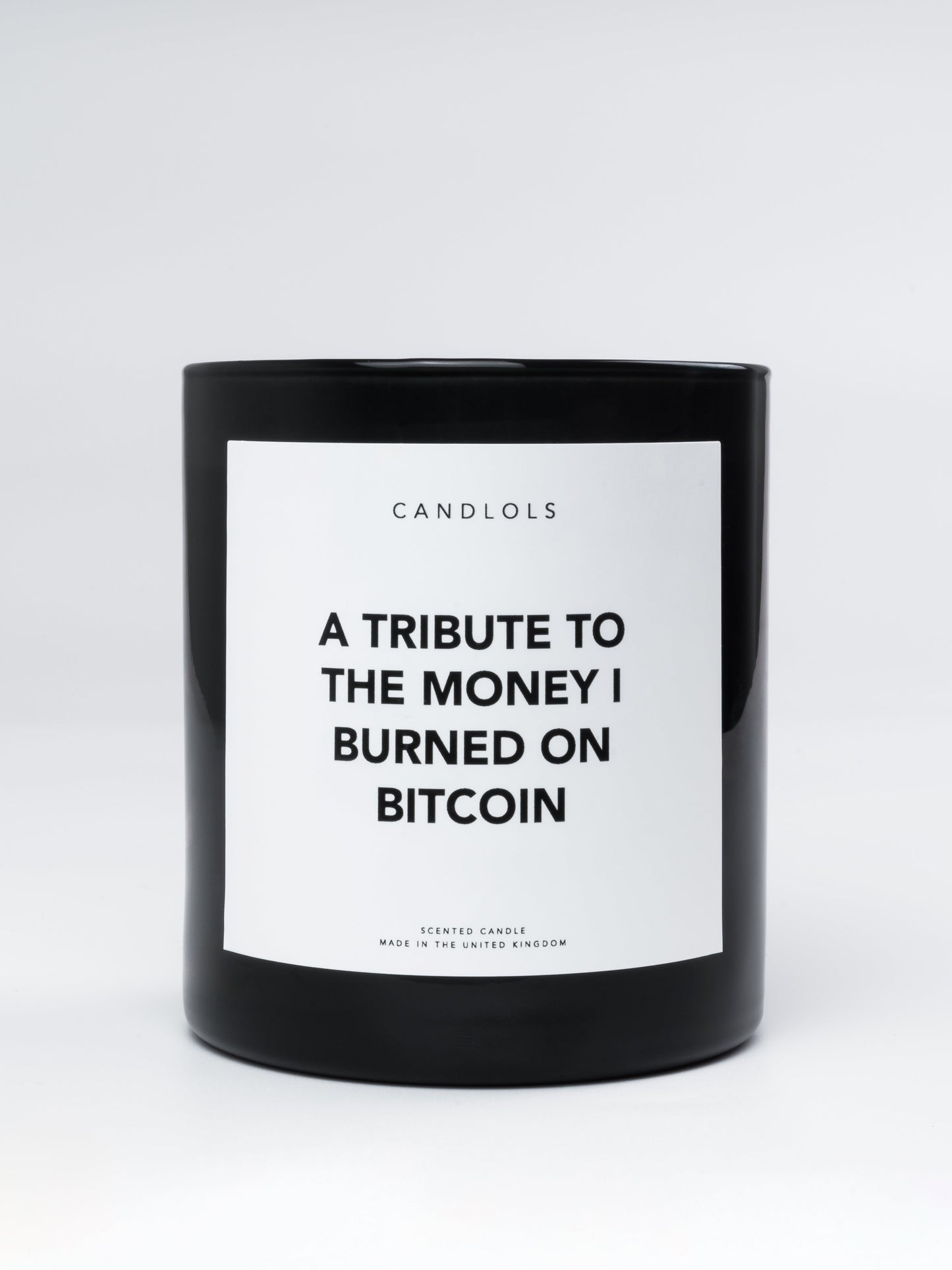 A Tribute To The Money I Burned on Bitcoin, Luxury Scented Candle