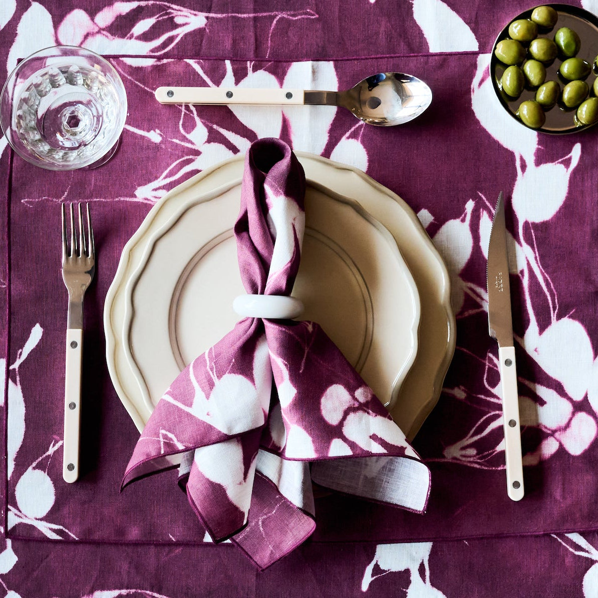 Porto Print in Aubergine Placemat