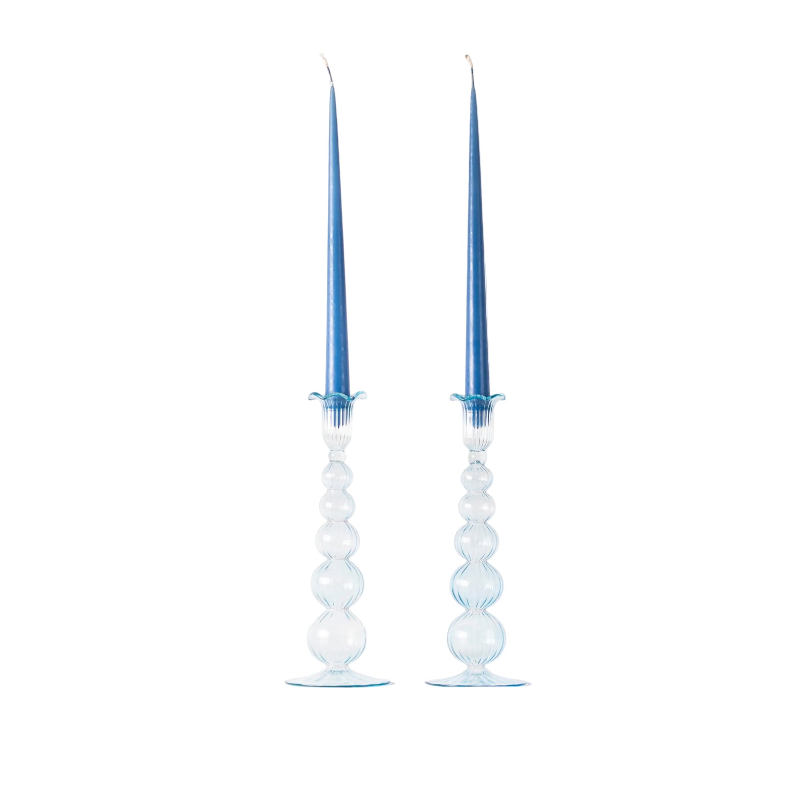 Copy of Handblown Glass Candle Holders - Set of Two