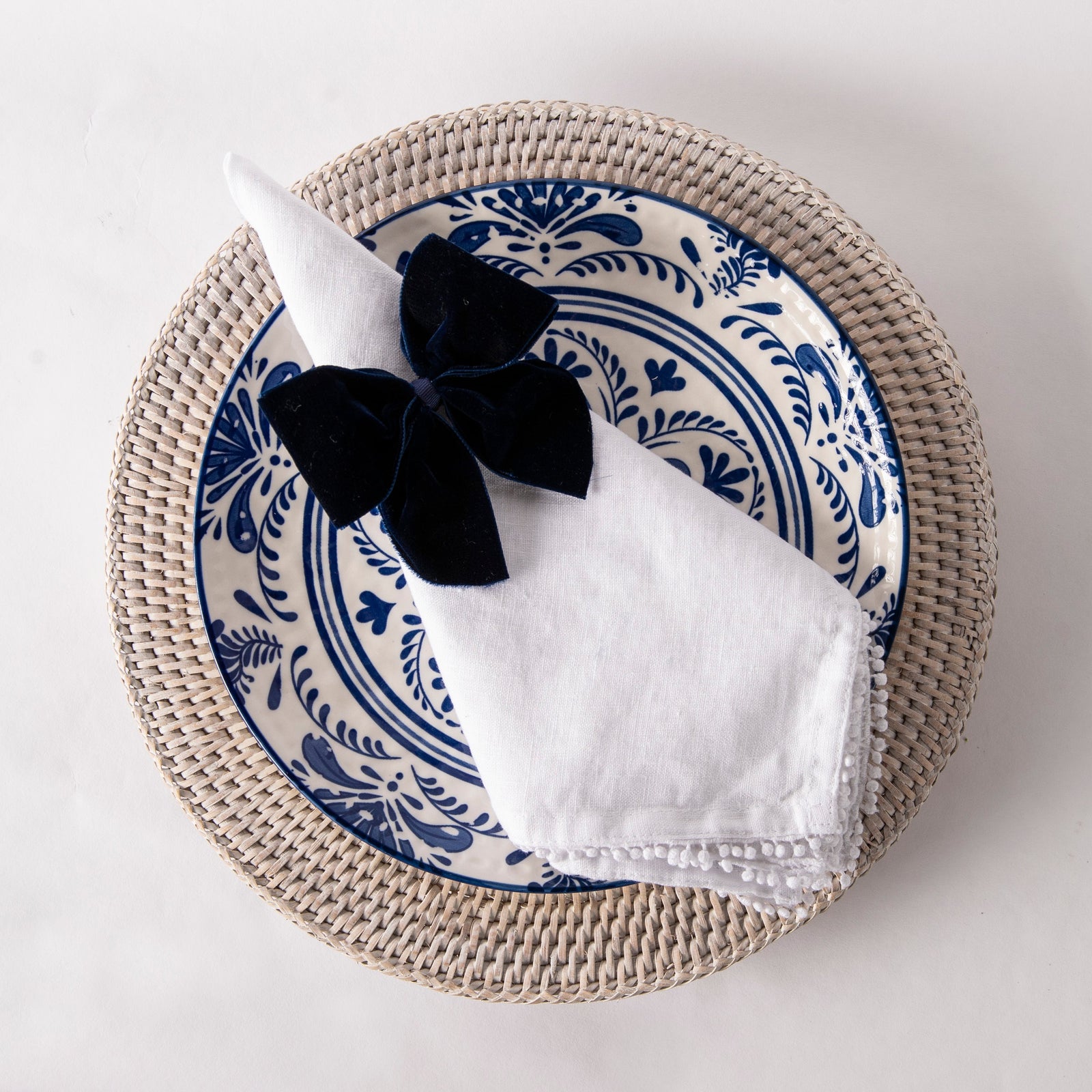 Velvet Napkin Bows - Set of Four