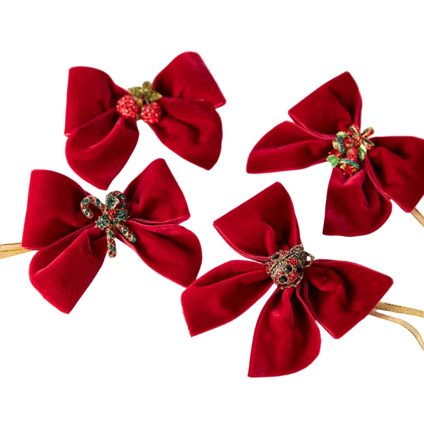 Luxury Velvet Bow Napkin Rings
