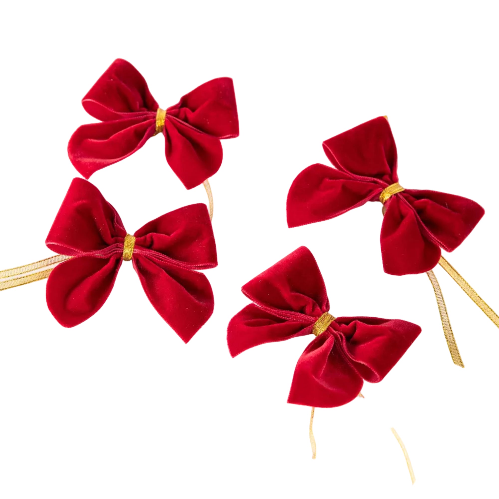 Velvet Napkin Bows - Set of Four