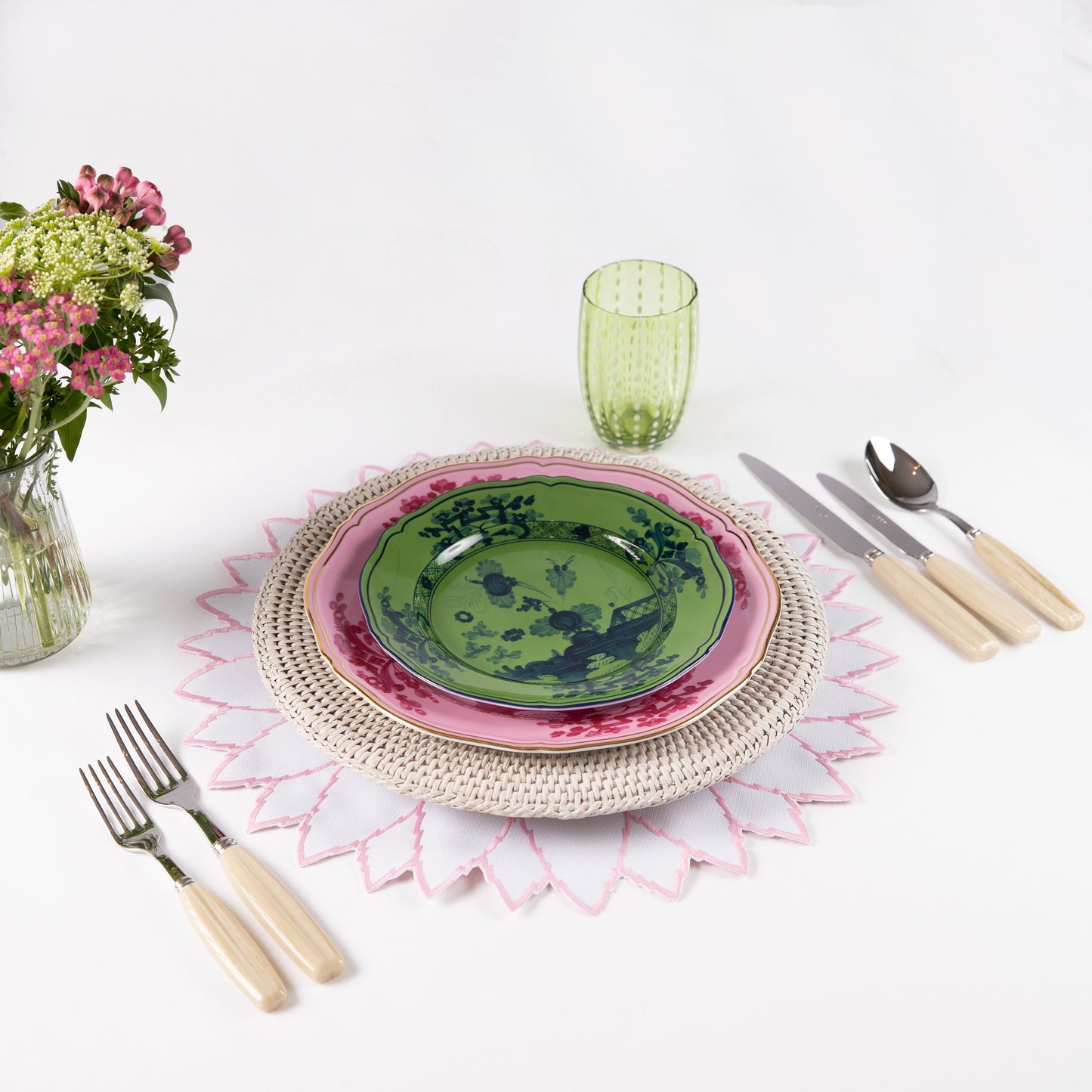 Racing Green Perle Glasses - Set of Two