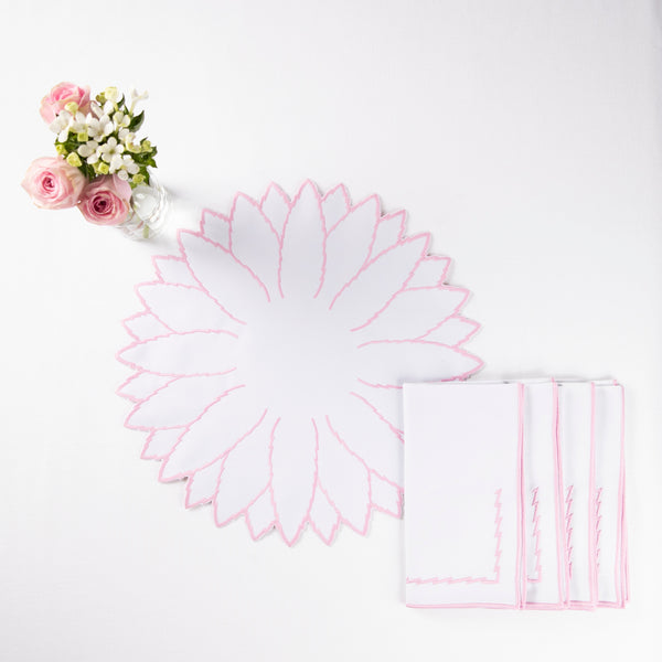 White And Pink Abacaxi Placemat