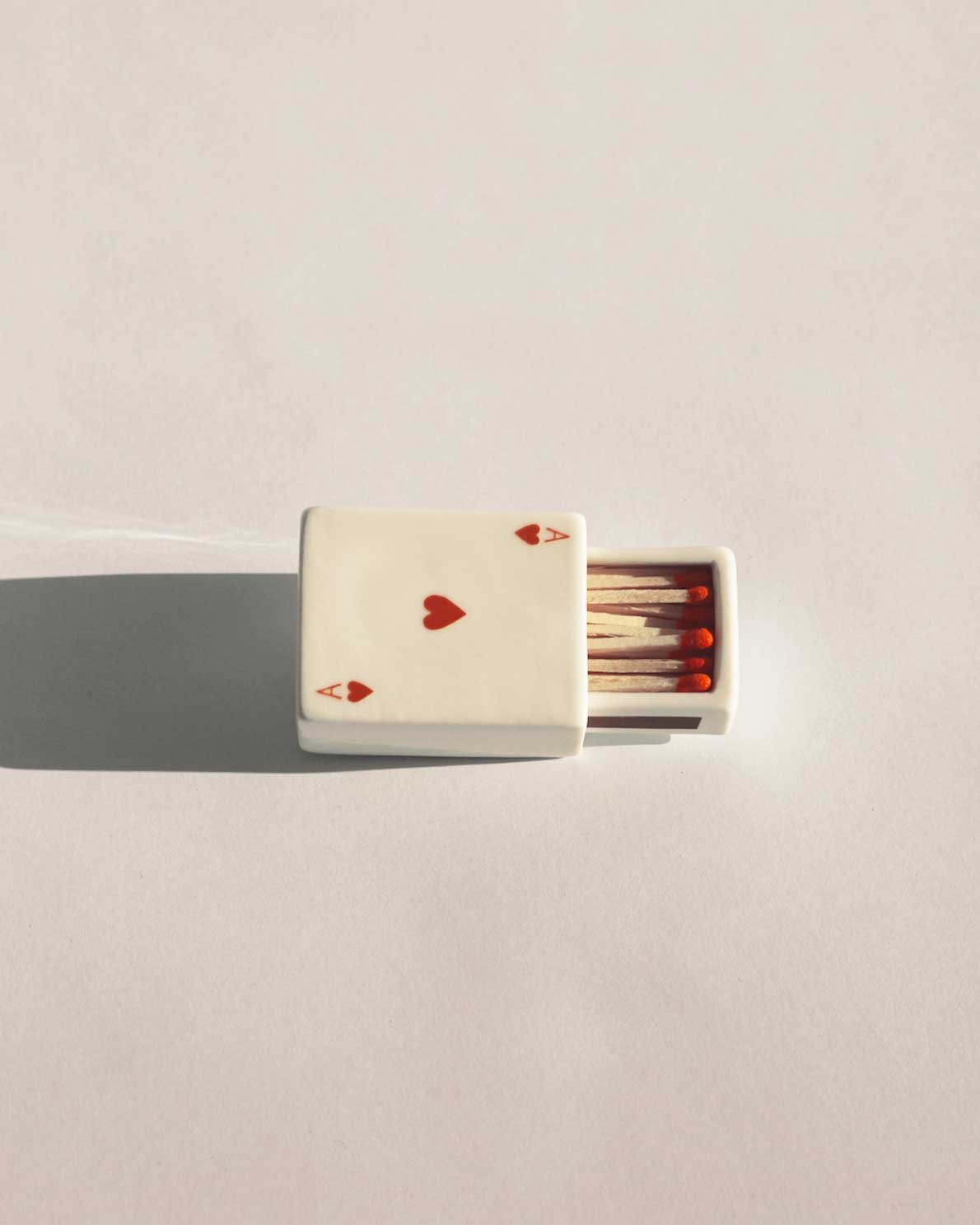 Mini Ace Of Hearts’ Ceramic Matchbox