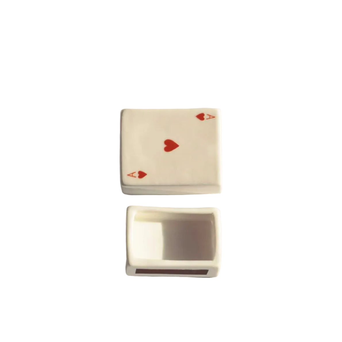 Mini Ace Of Hearts’ Ceramic Matchbox