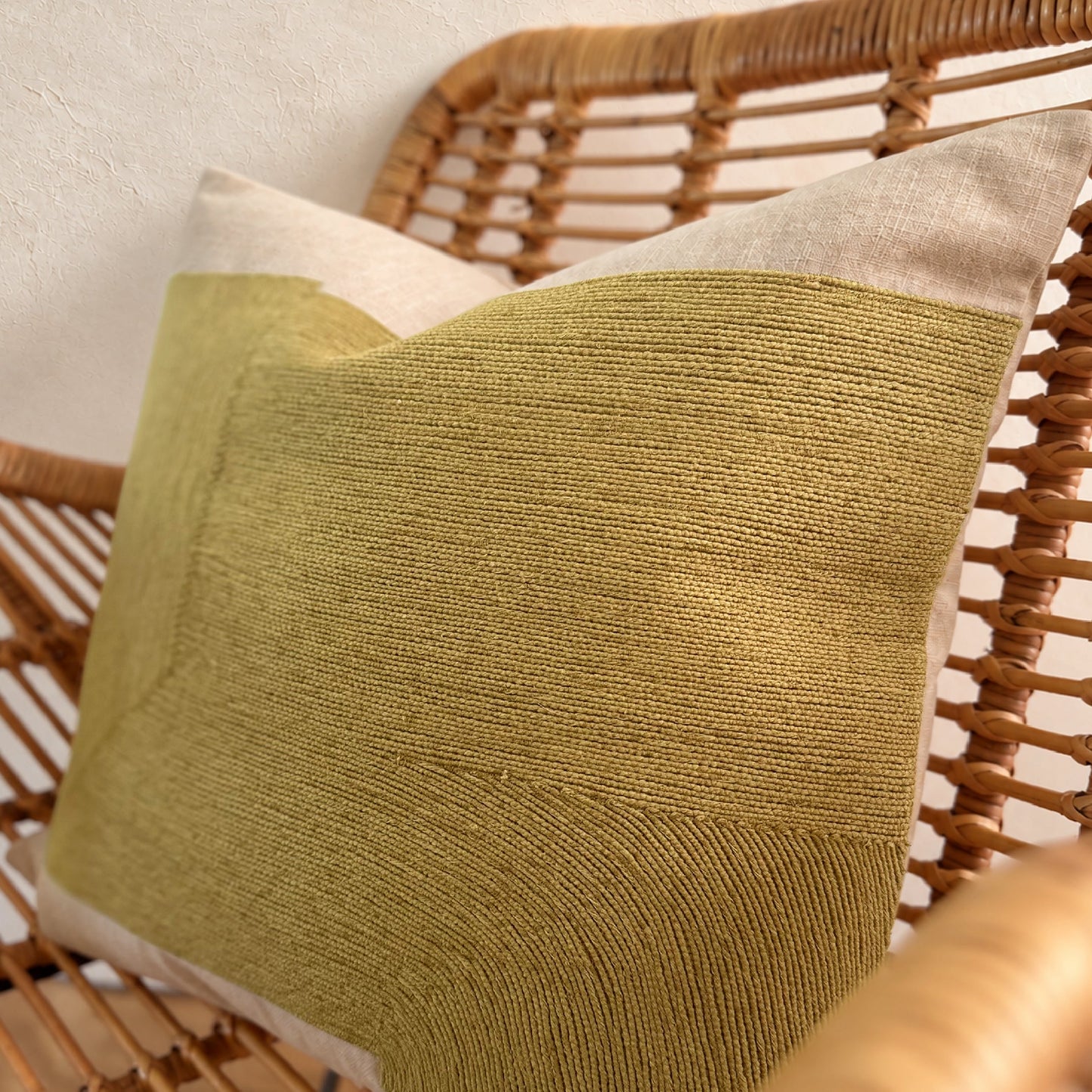Embroidered Ada Cushion - Yellow