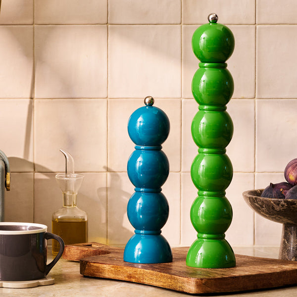 Aqua Bobbin Salt or Pepper Mill-