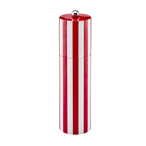 Burgundy Striped Column Salt or Pepper Mill-
