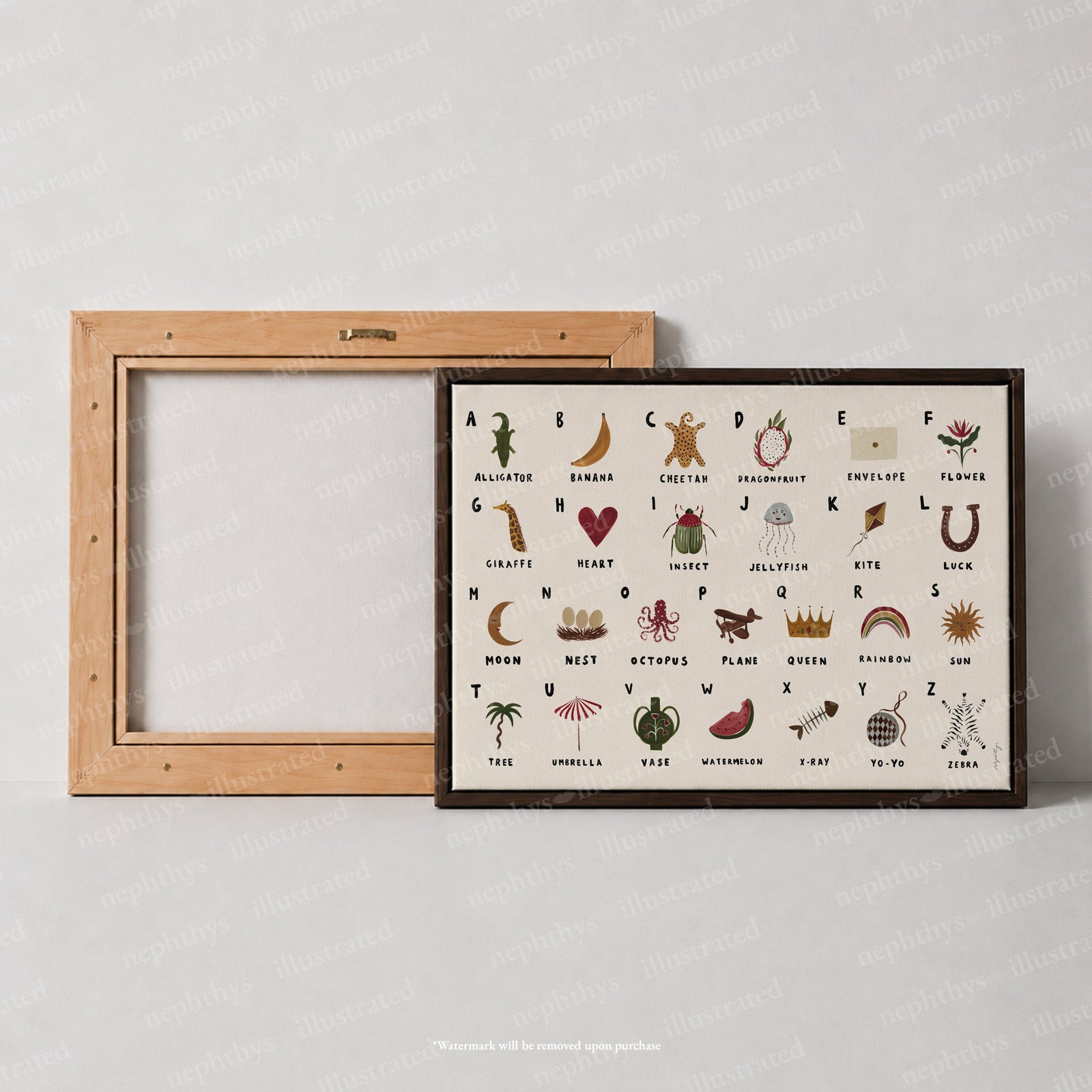 Alphabet Print Landscape Canvas