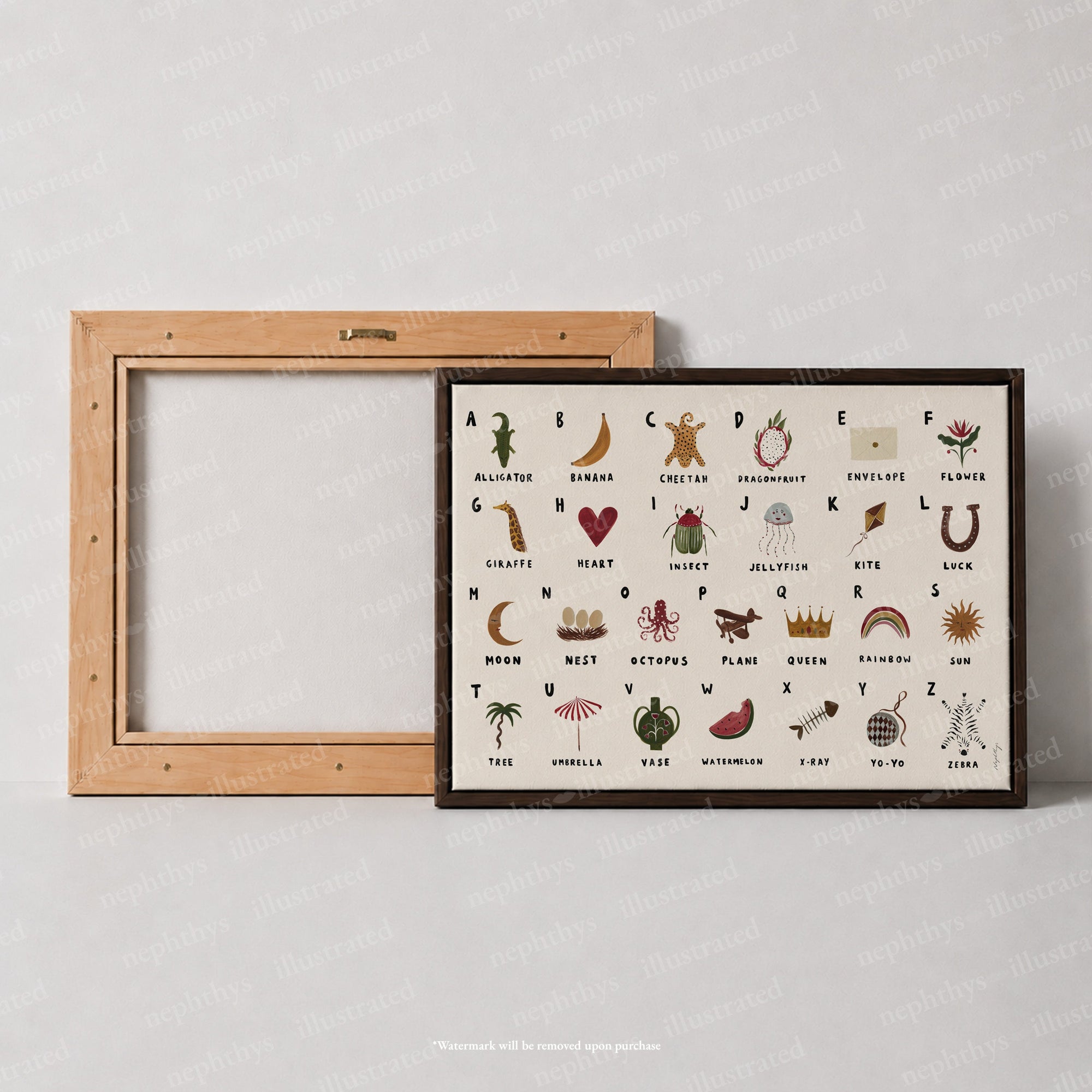 Alphabet Print Landscape Canvas