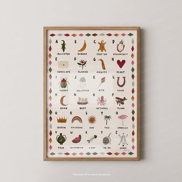 Alphabet Print Portrait