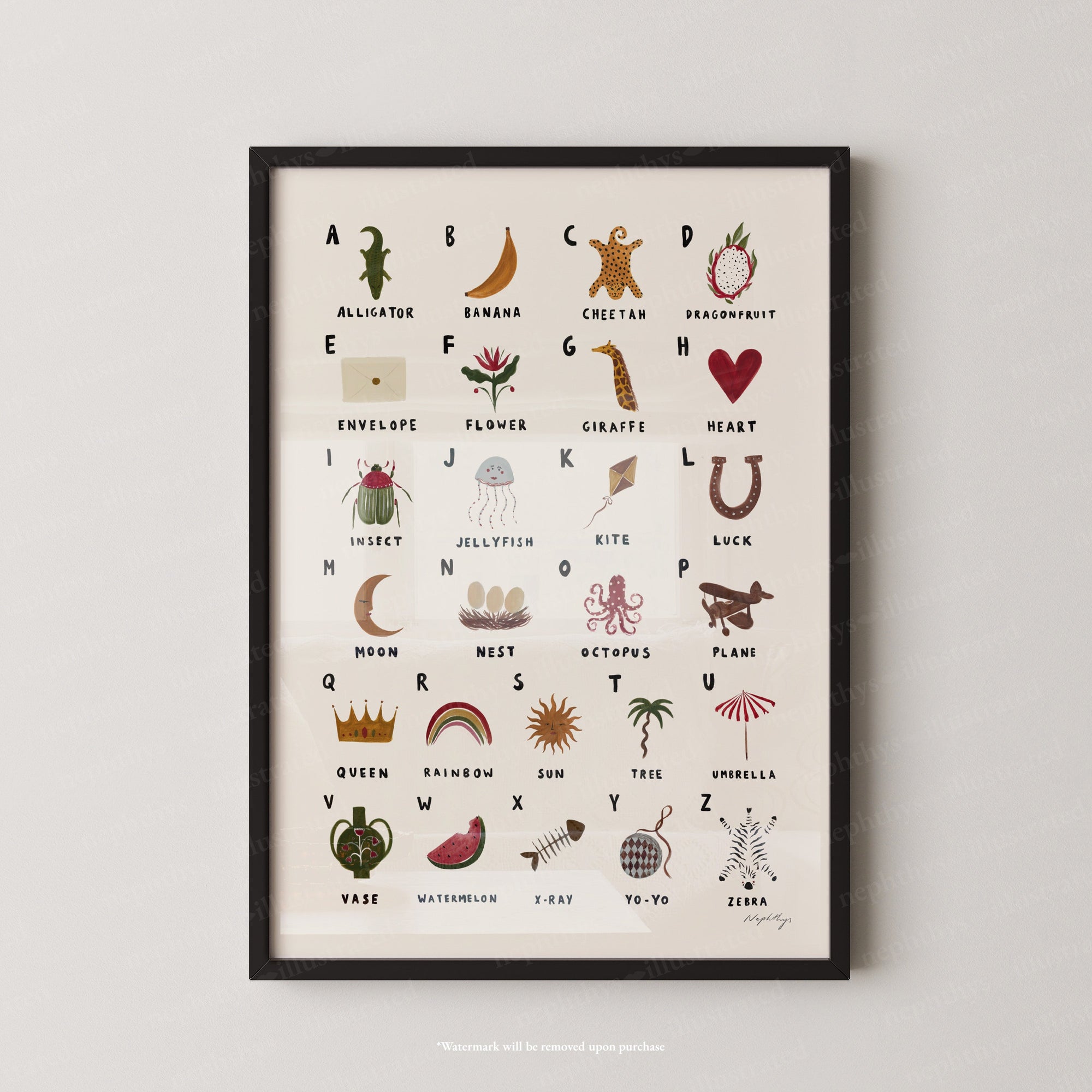 Alphabet Print Portrait