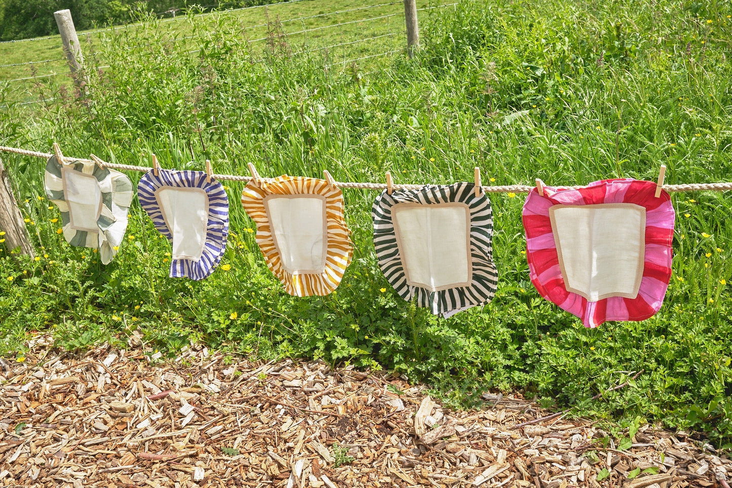 Ochre Candy Stripe - Set of 2 Napkins