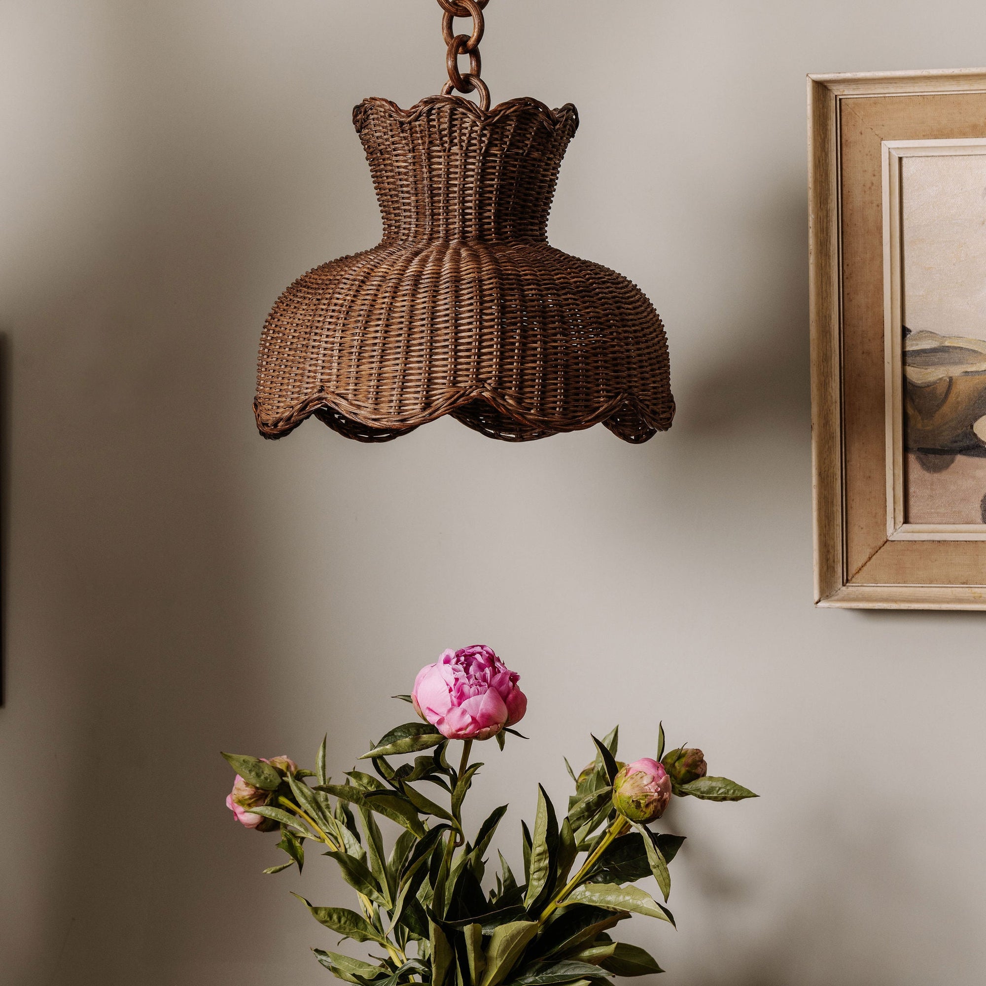 Anar Pendant Shade with Chain, Medium