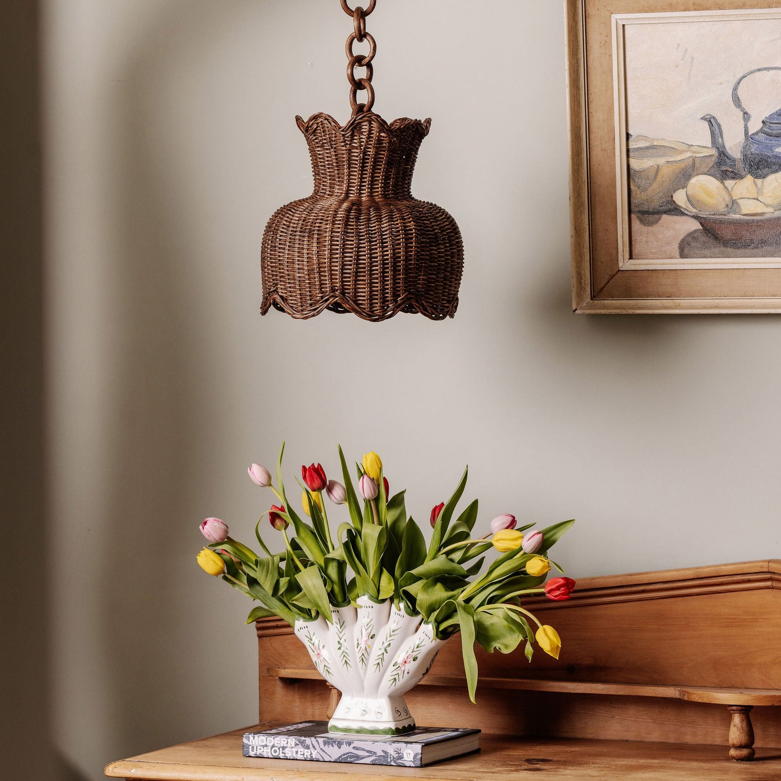 Anar Pendant Shade with Chain, Small