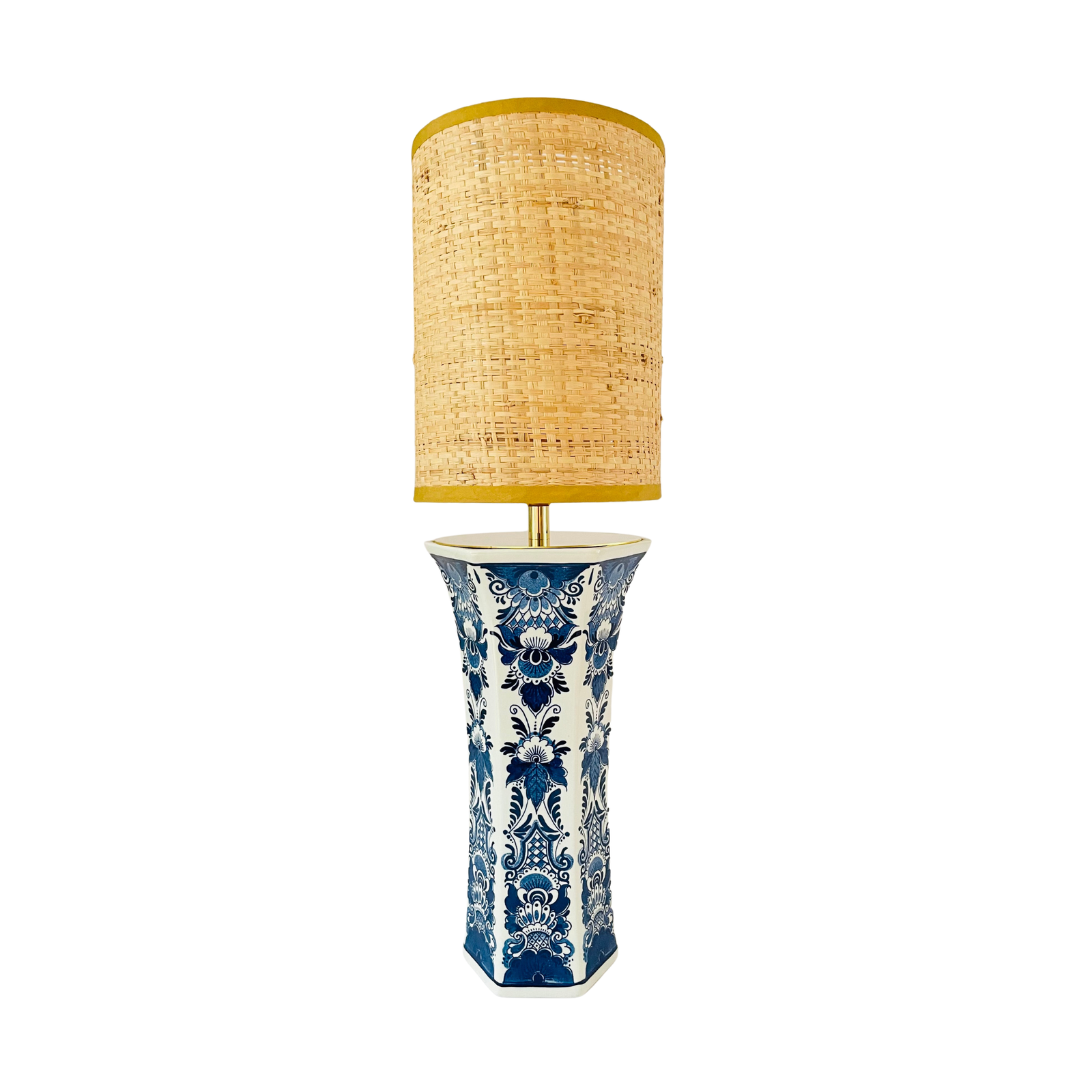 Antique Royal Delft Distel Lamp