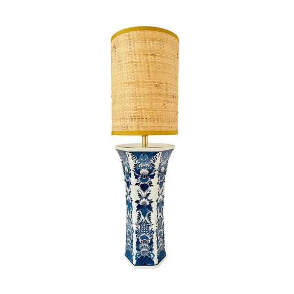 Antique Royal Delft Distel Lamp