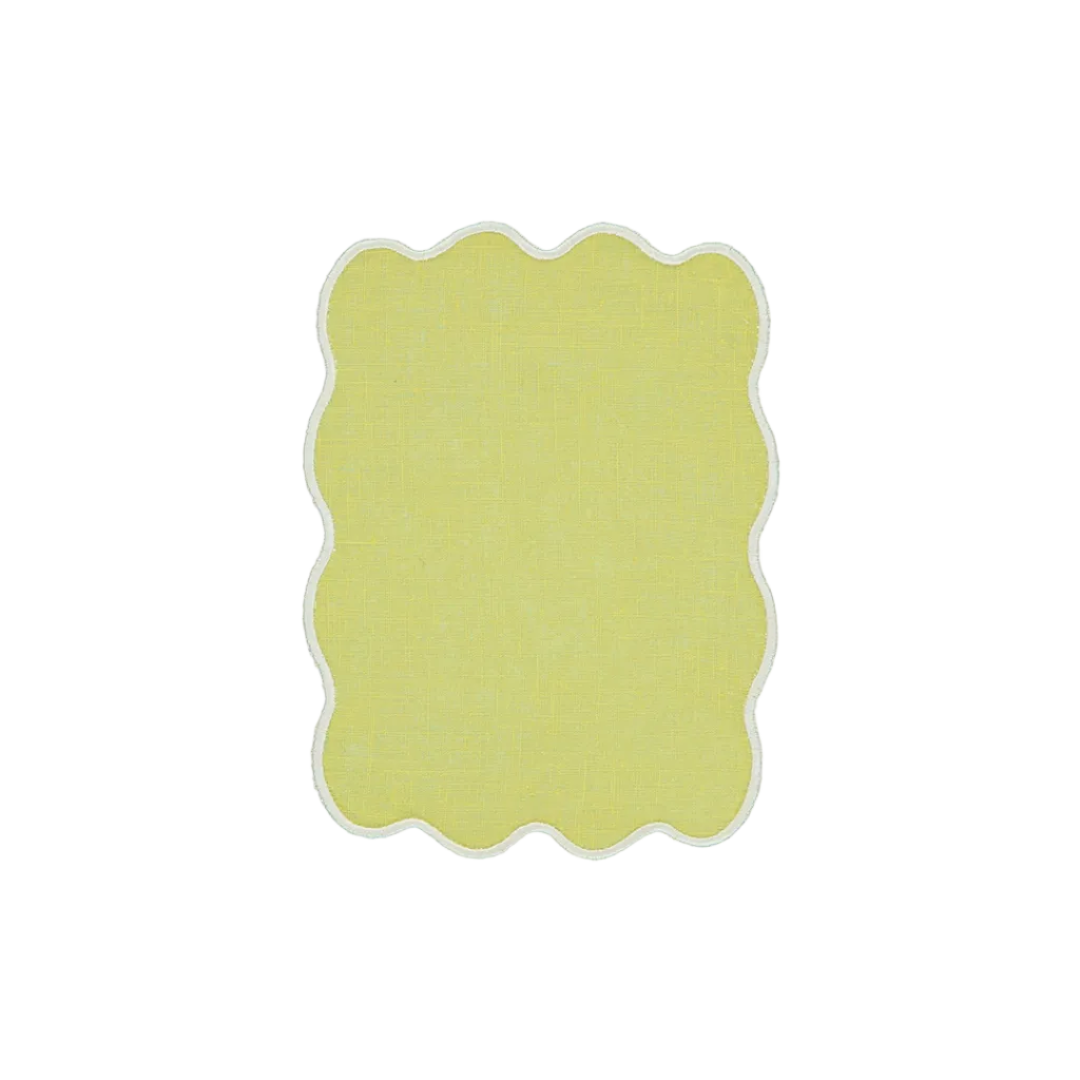 Palma Cocktail Napkin, Yellow and Natural