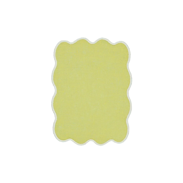 Cocktail Napkin Palma Yellow with Ecru