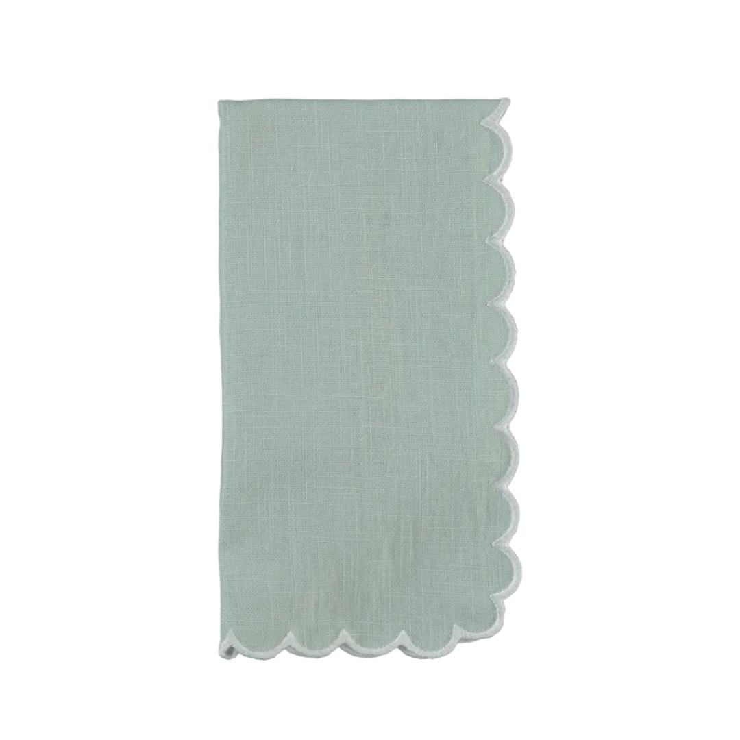 Filipa Napkin, Aqua Green and White