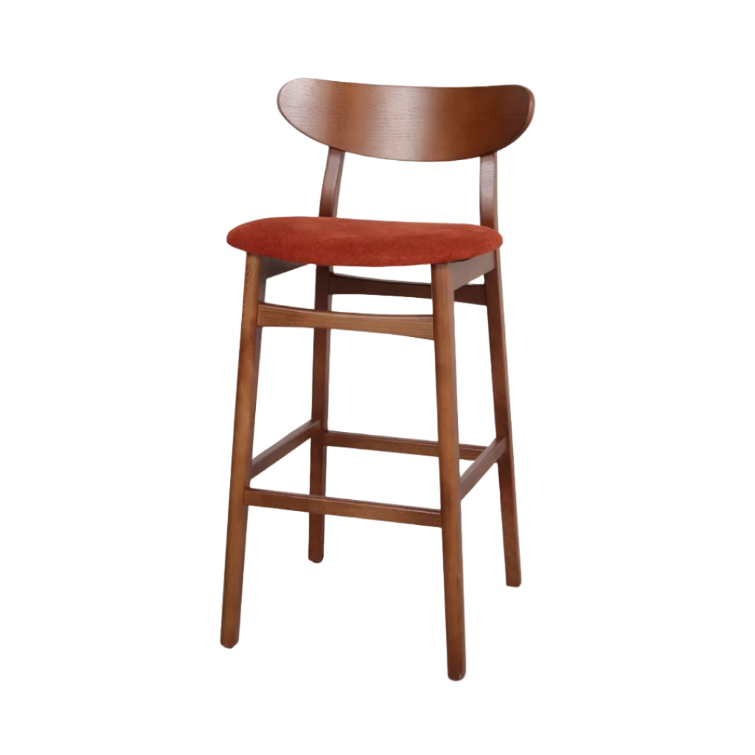 Malmö Terracotta Ashwood Bar Stool