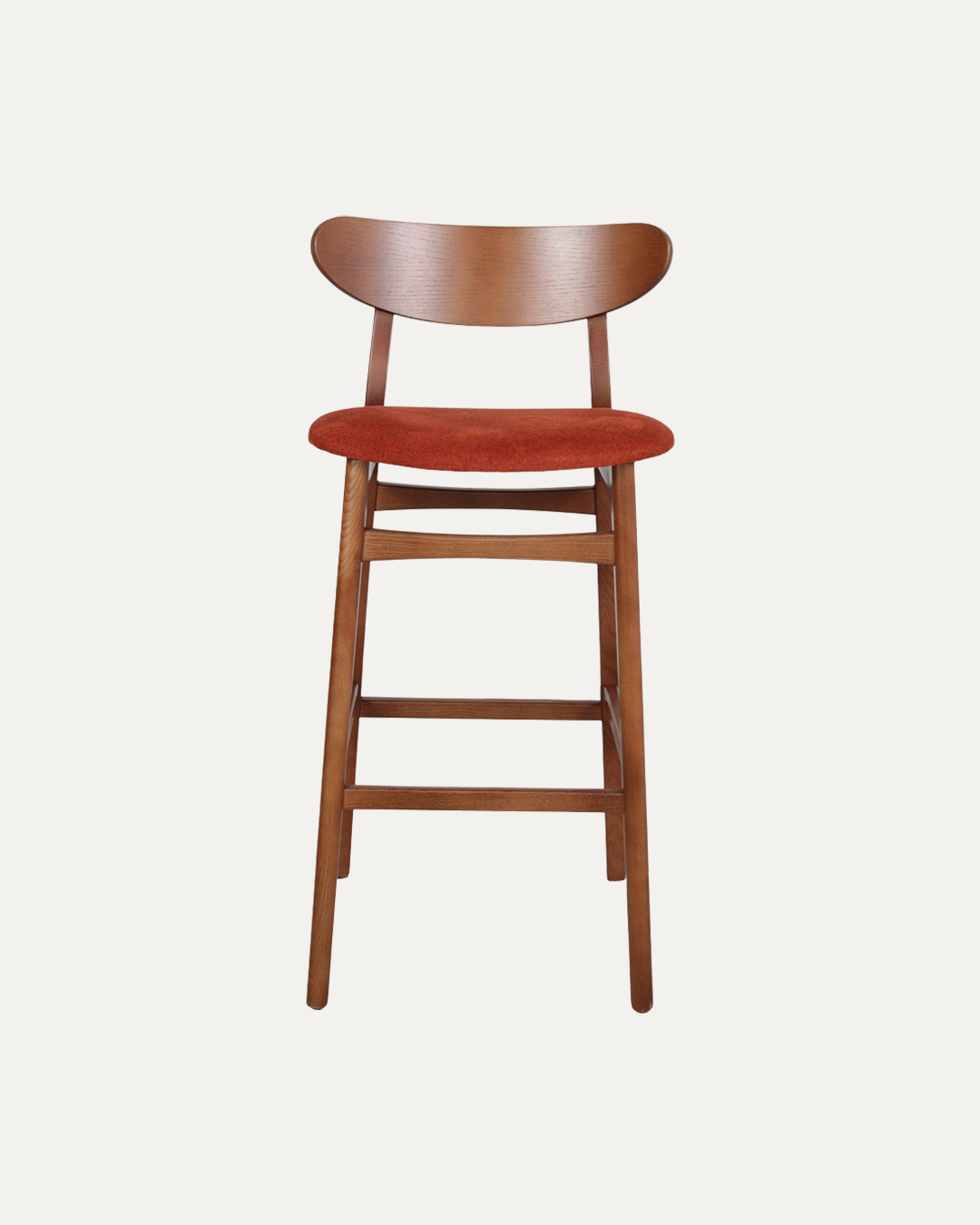 Malmö Terracotta Ashwood Bar Stool