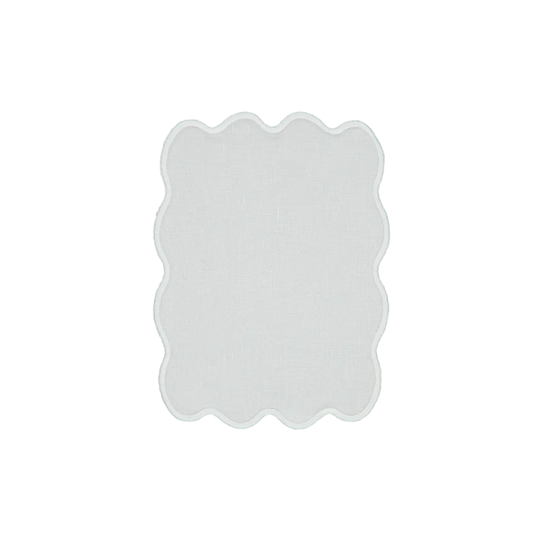 Palma Cocktail Napkin, White on White