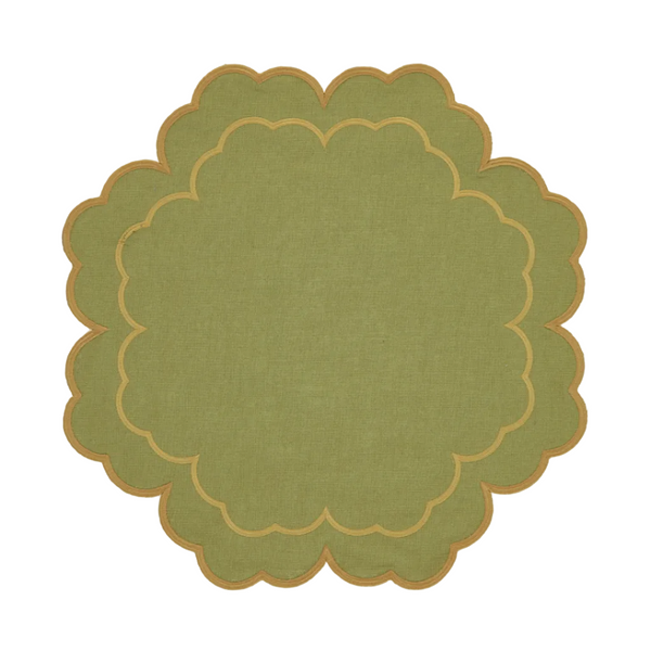 Individual Íris, Verde com Amarelo