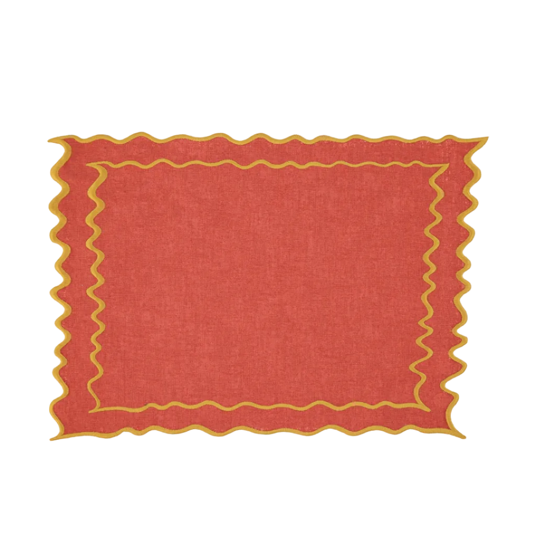 Vila Placemat, Terracotta and Yellow