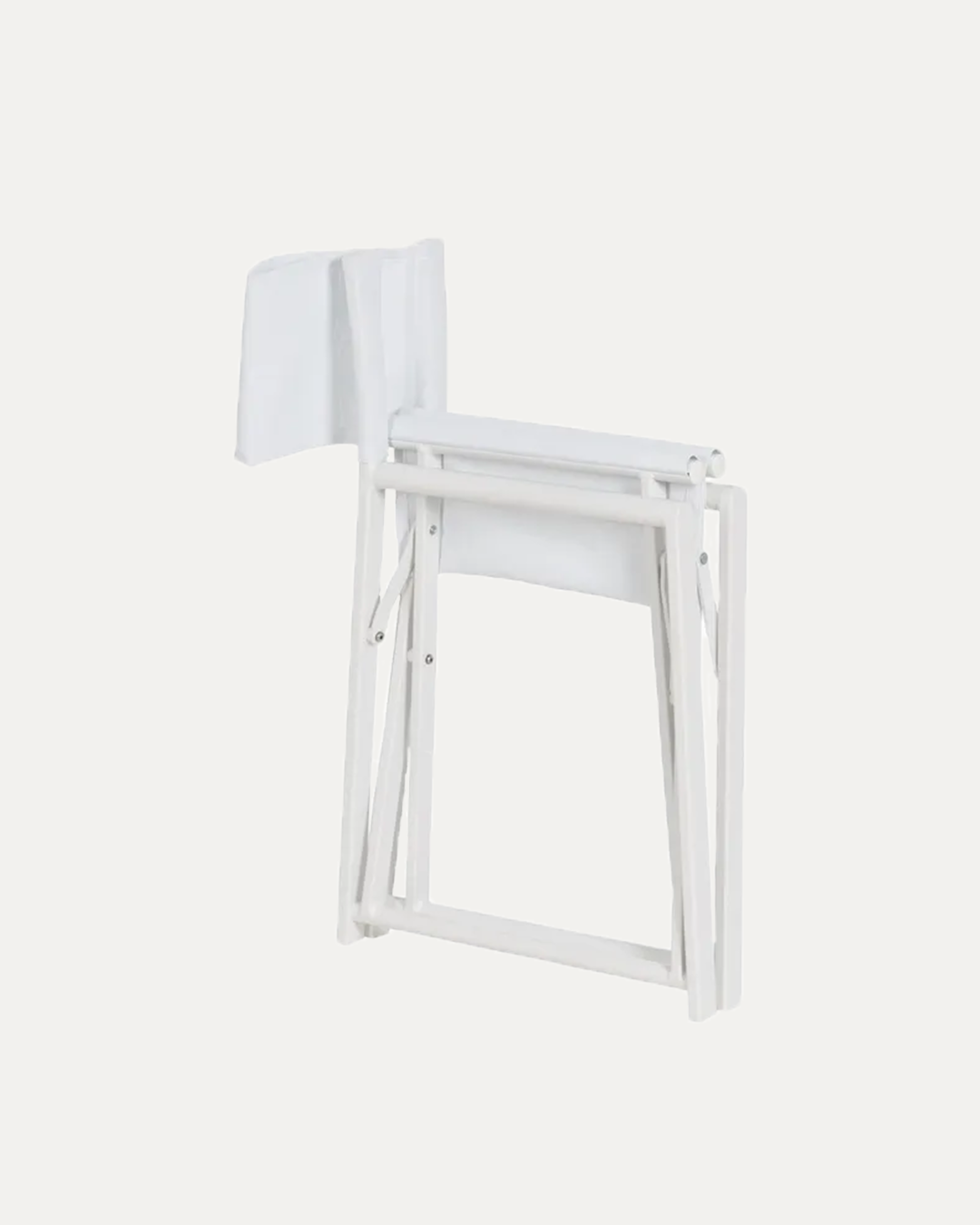 Douro Folding Director’s Chair in White Aluminium with Armrests