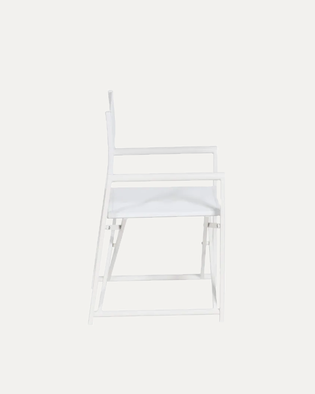 Douro Folding Director’s Chair in White Aluminium with Armrests