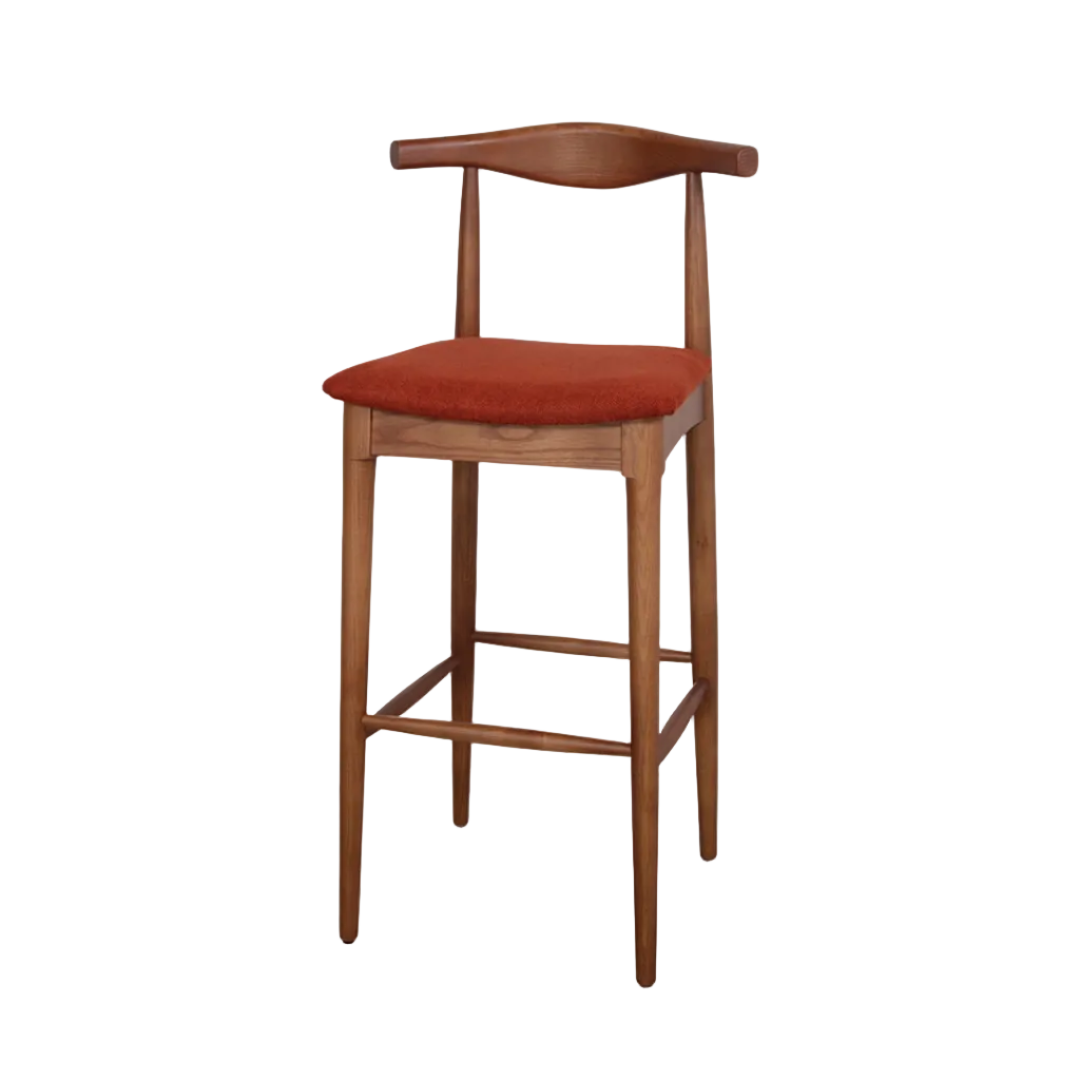Nagoya Terracotta Ashwood Bar Stool