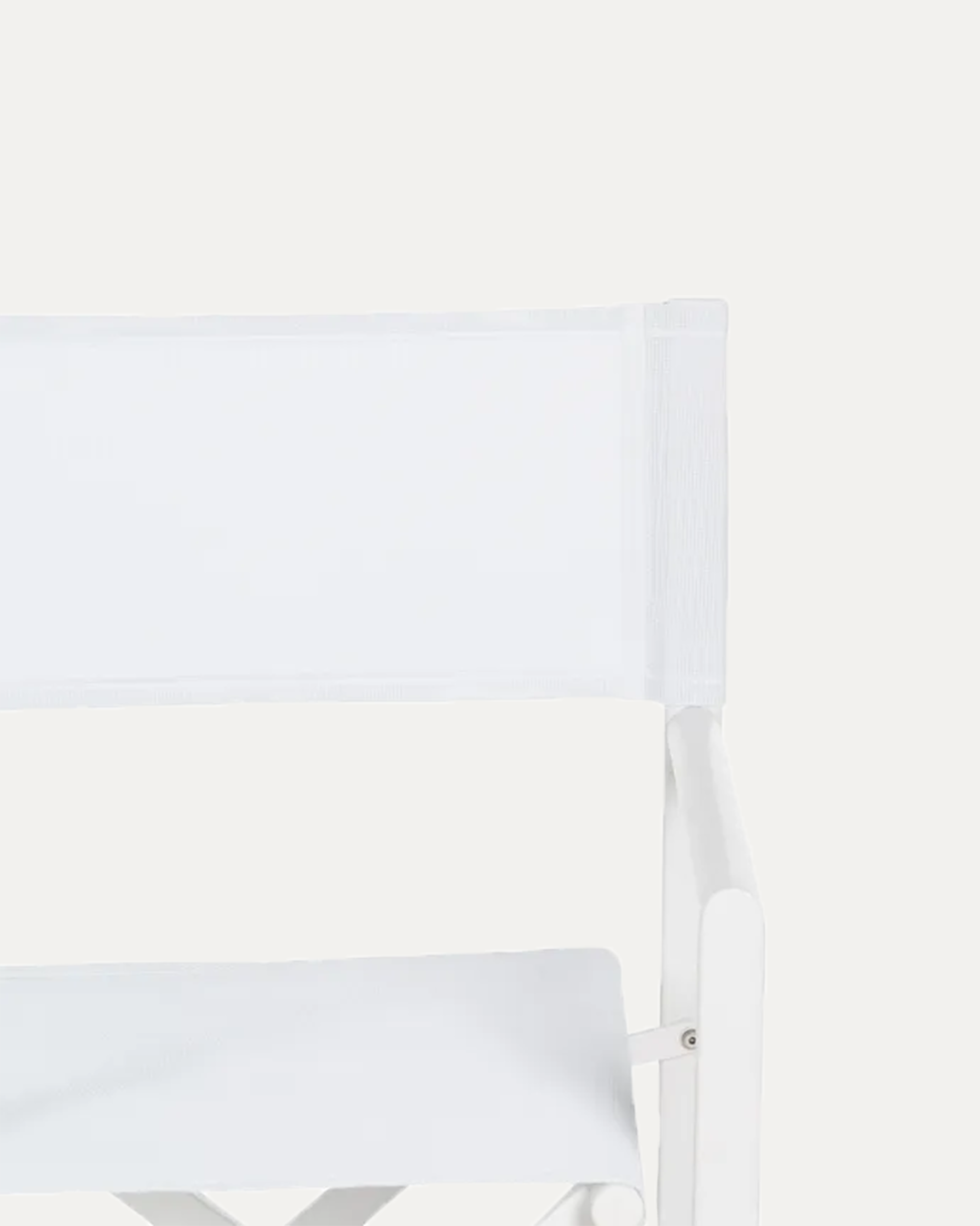 Douro Folding Director’s Chair in White Aluminium with Armrests