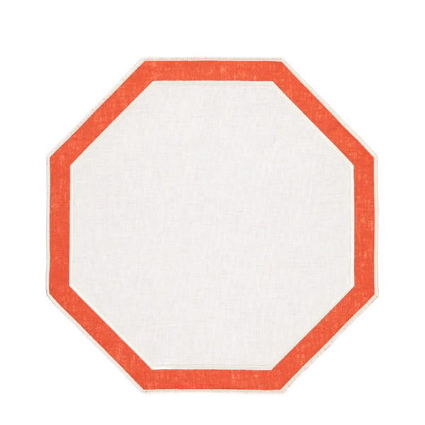 Placemat Douro, Orange with White (Reversible)