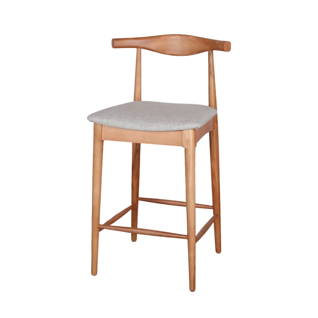 Nagoya Beige Ashwood Bar Stool