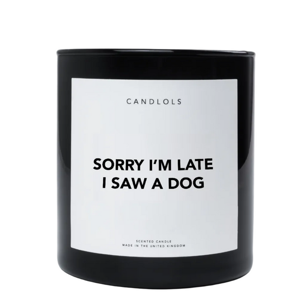 Sorry I'm Late I Saw A Dog, Luxury Scented Candle