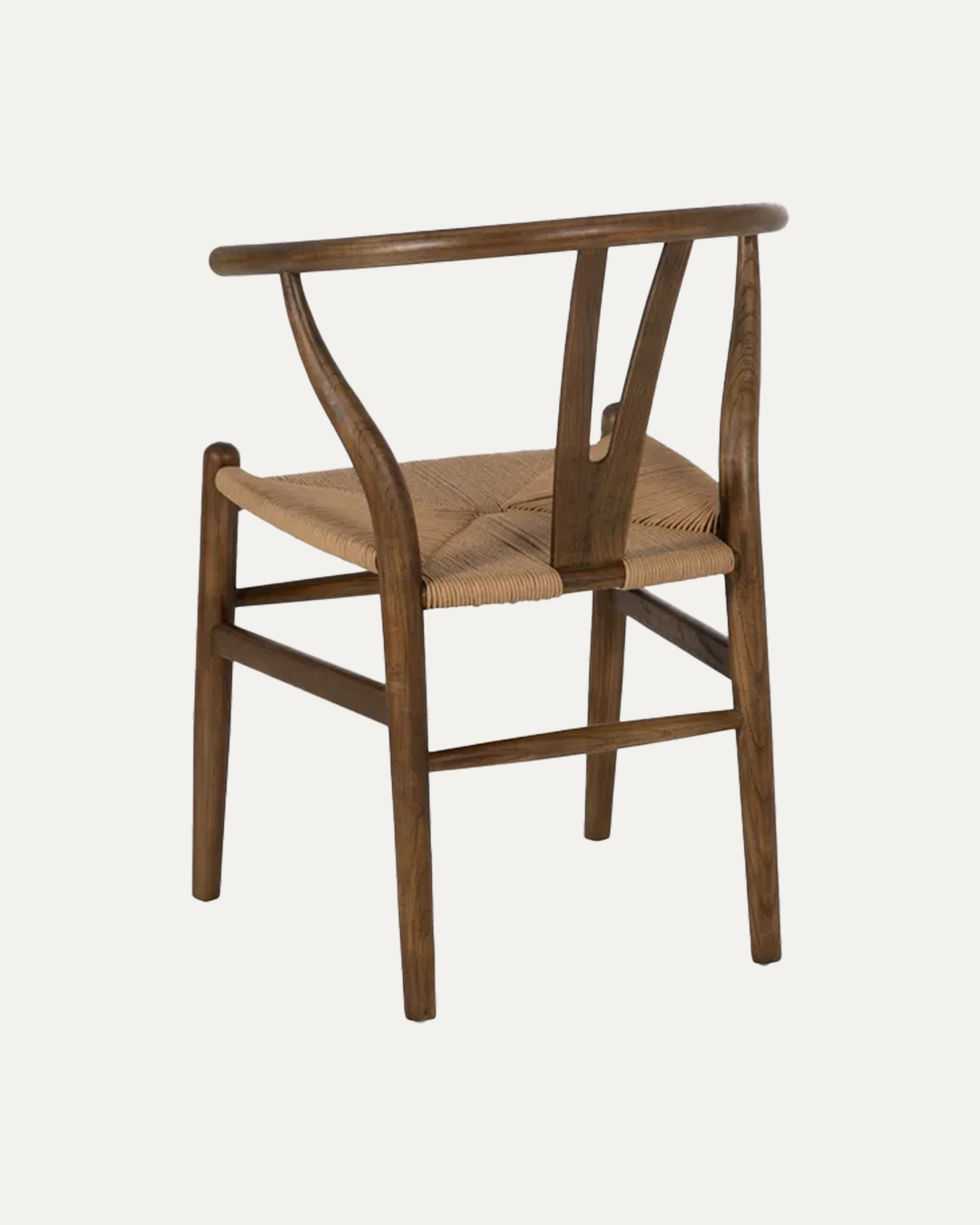 Oslo Chair with Dark-Brown-Finish Elmwood Arms and Rope Seat