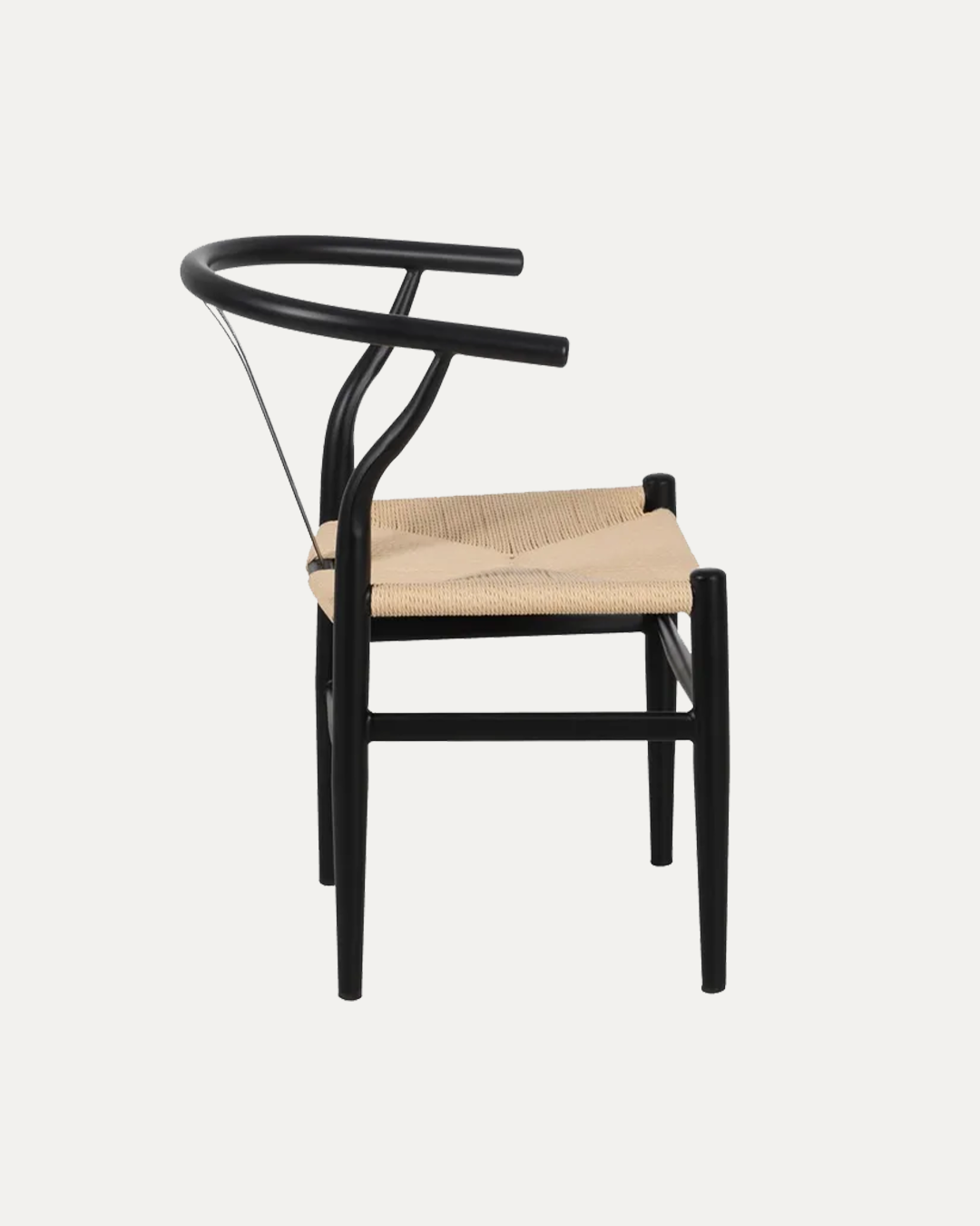 Oslo Chair with Black-Effect Metal Arms and Rope Seat