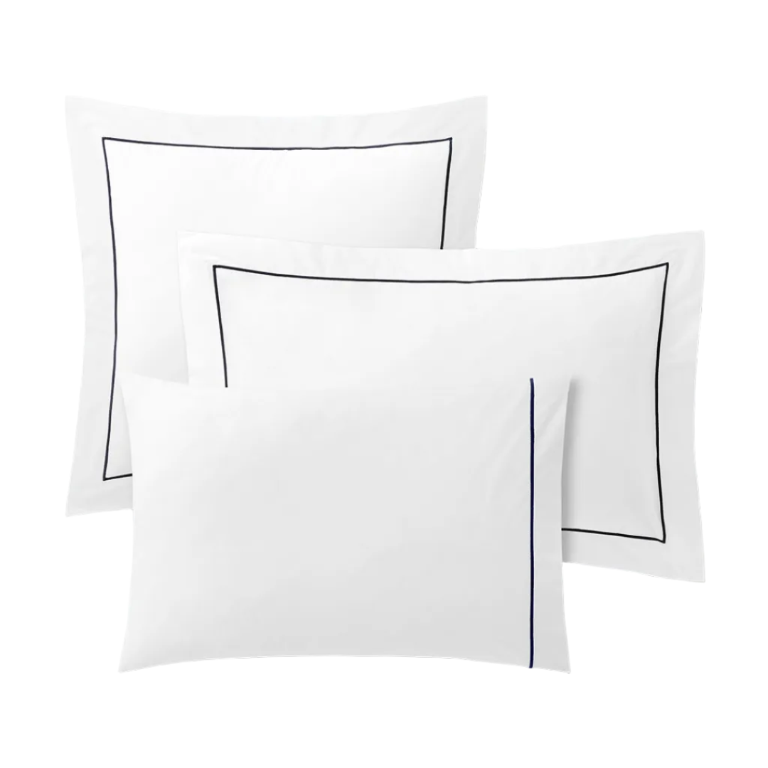 Amélia Cotton Pillowcase, 200-Thread-Count Percale