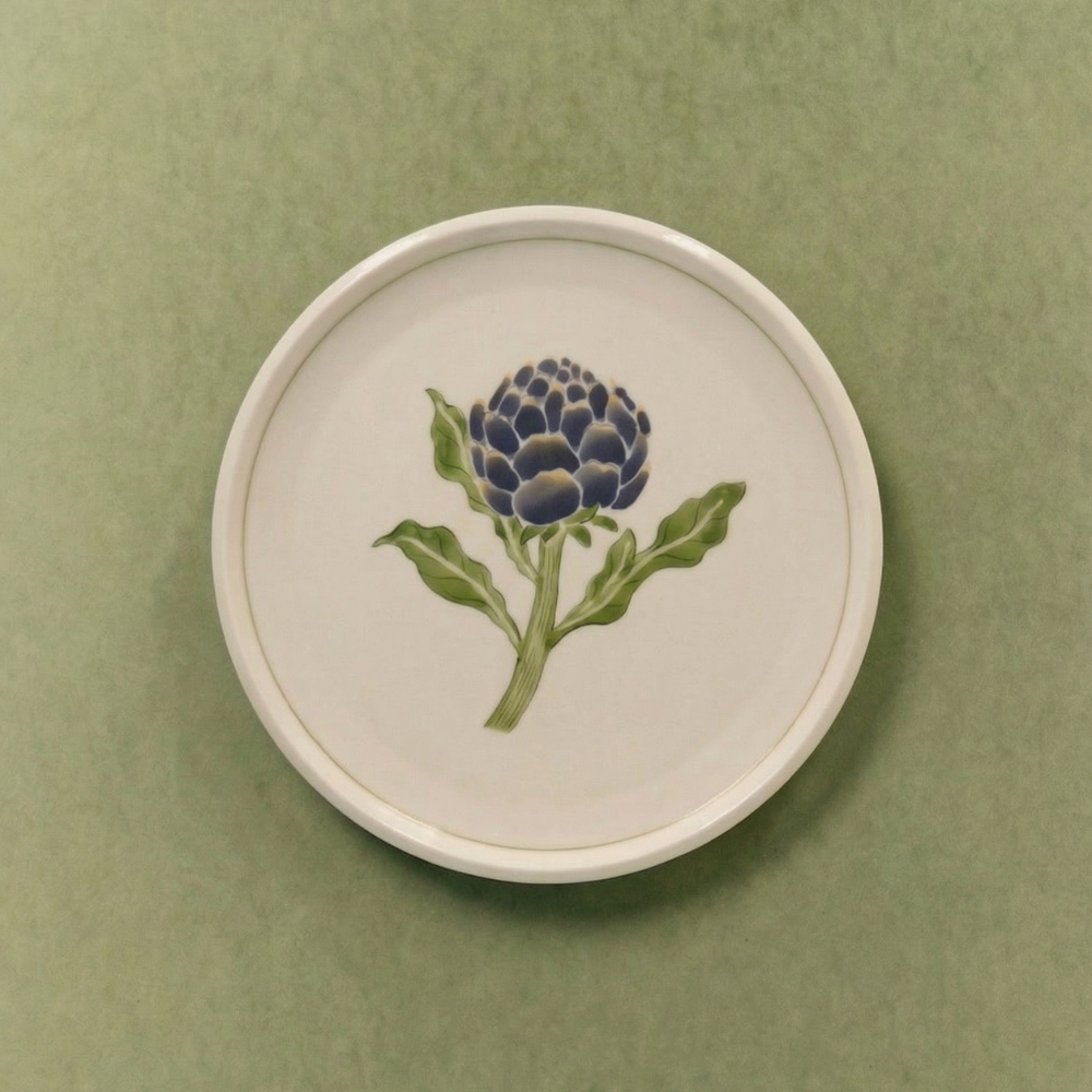 Artichoke Appetizer Plate with Lined Border