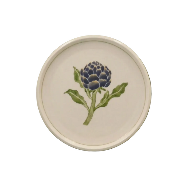 Artichoke Dinner Plate with Lined Border