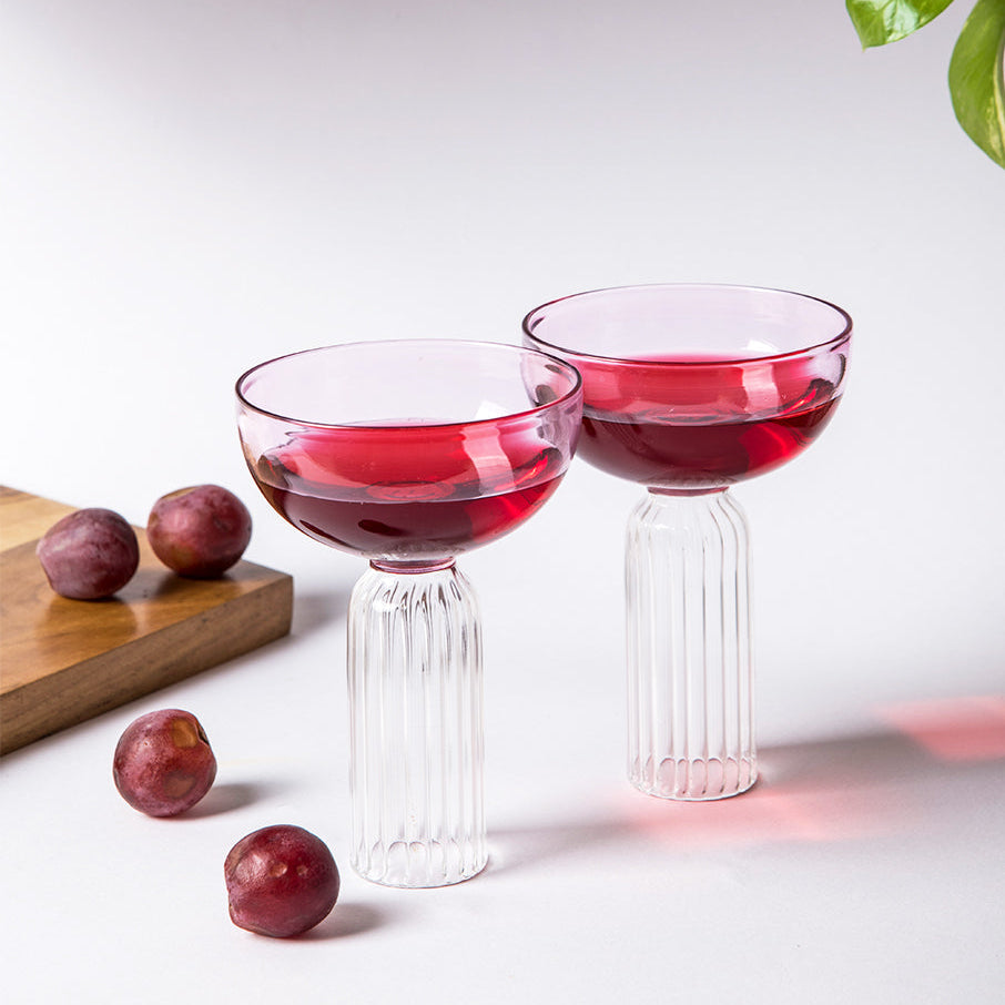 Cocktail Glass | Handcrafted Indian Glassware | 240ml (Set of 2)