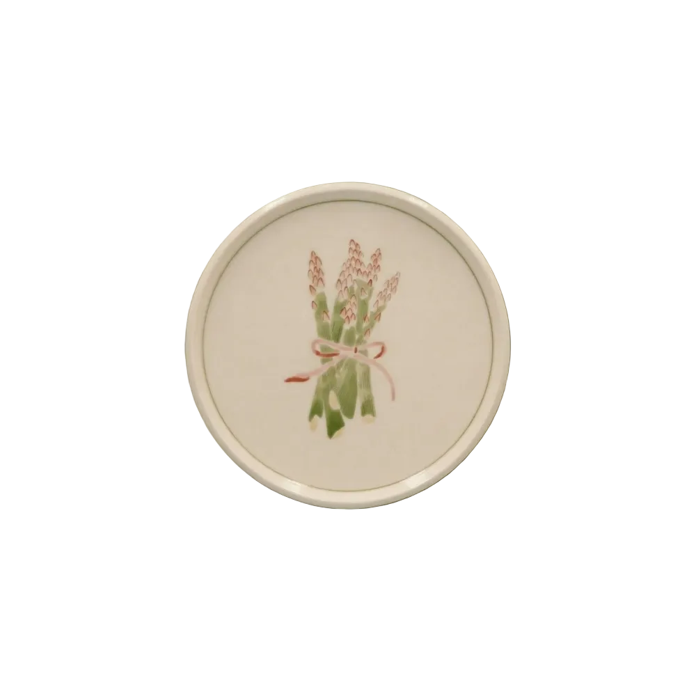 Asparagus Appetizer Plate with Lined Border