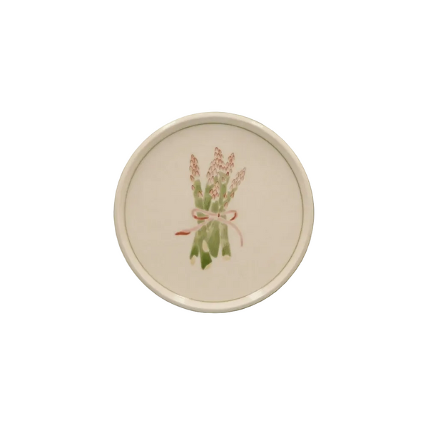 Asparagus Appetizer Plate with Lined Border