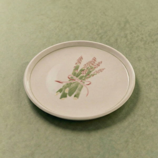 Asparagus Appetizer Plate with Lined Border