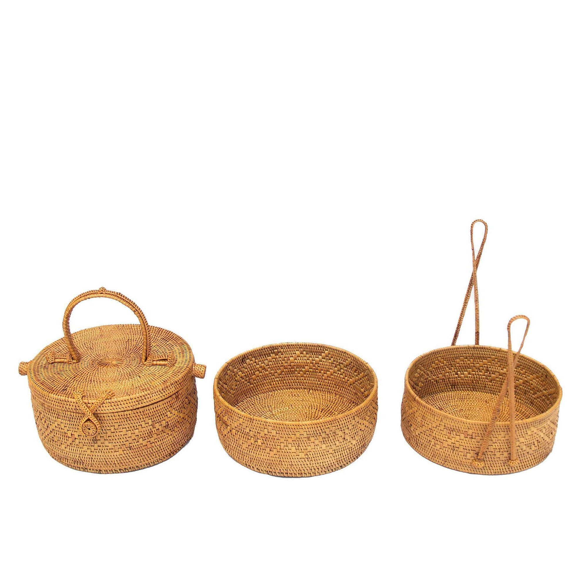 Stacked Handwoven Tiffin Storage
